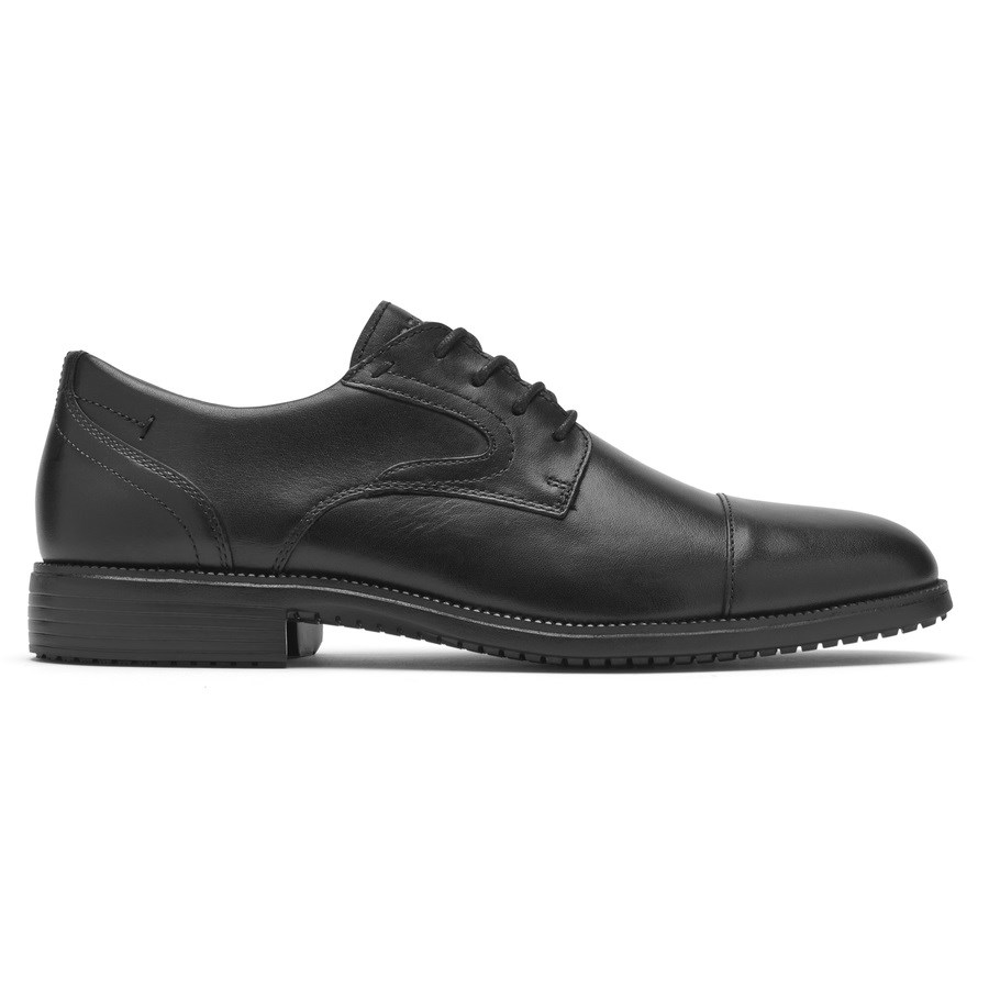 Rockport Oxford Skor Online Billigt Total Motion DresSport Cap Ta Herr Svarta